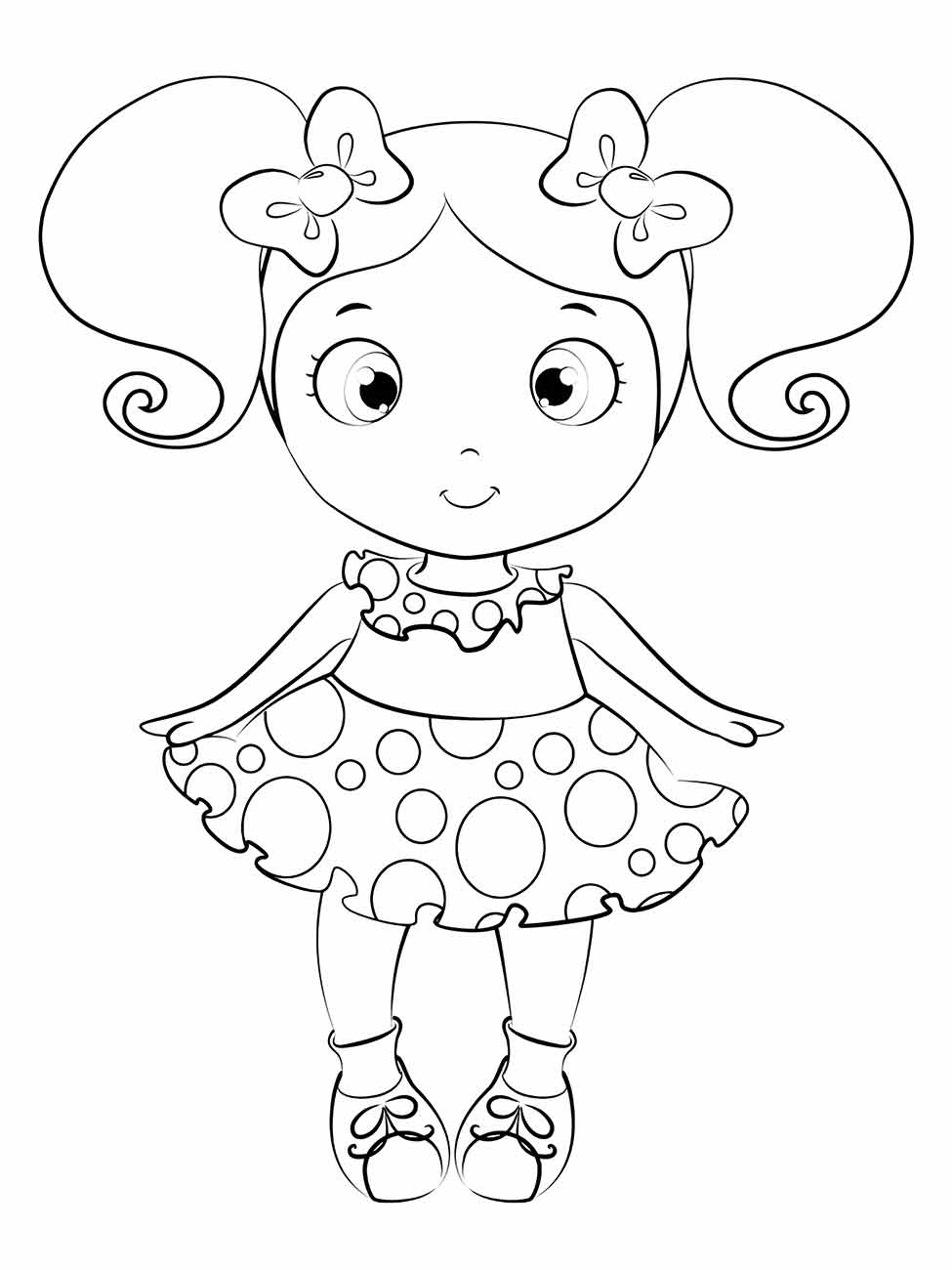 Desenho de boneca para colorir