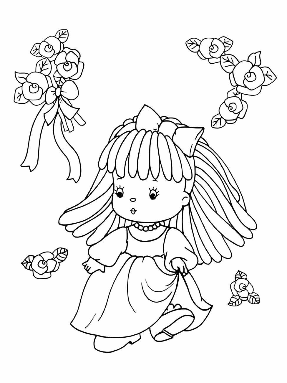 Desenho de boneca para colorir