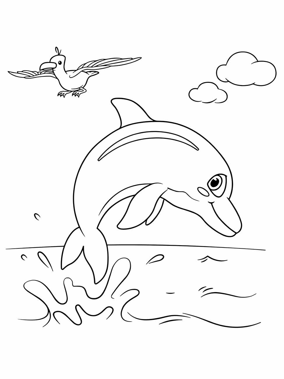 Dolphins coloring page (22)