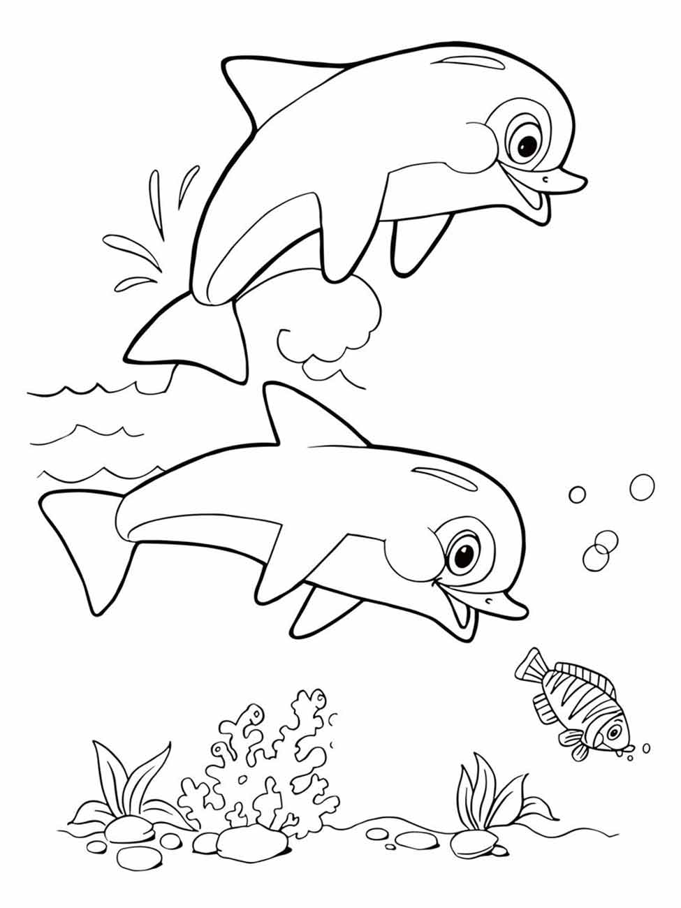 Dolphins coloring page (30)