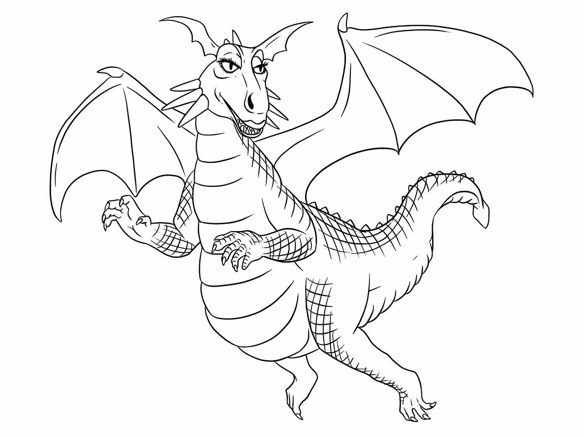 Dragon coloring page (2)