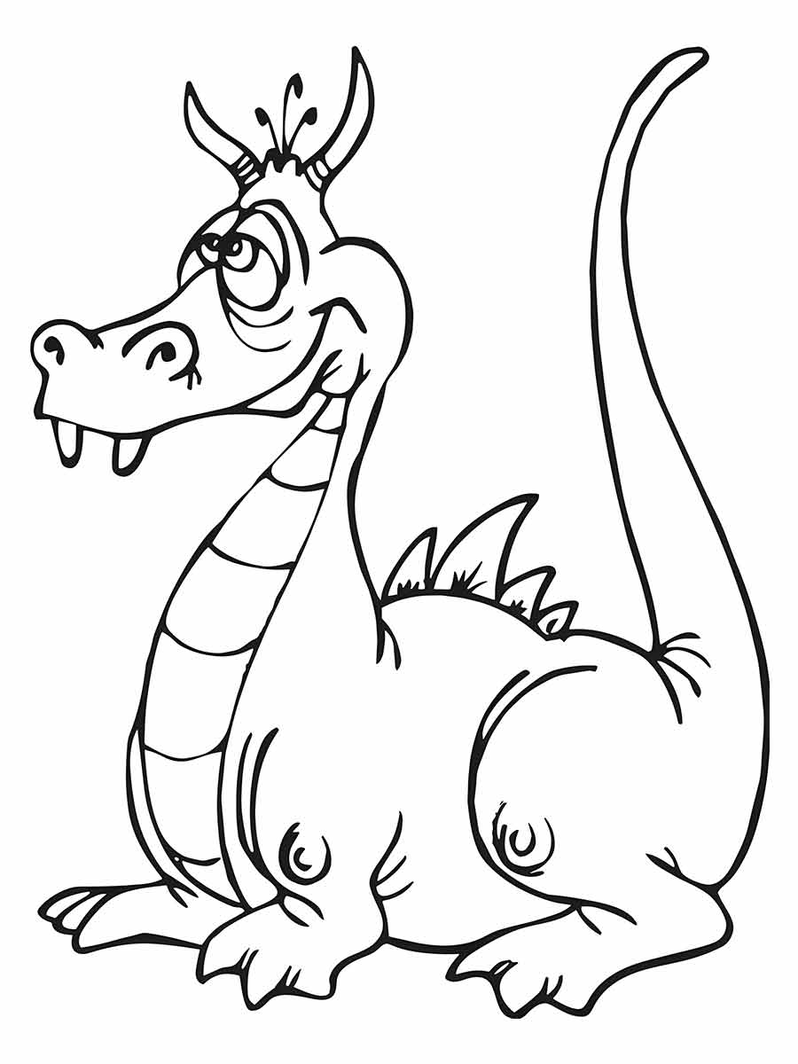 Dragon coloring page (3)