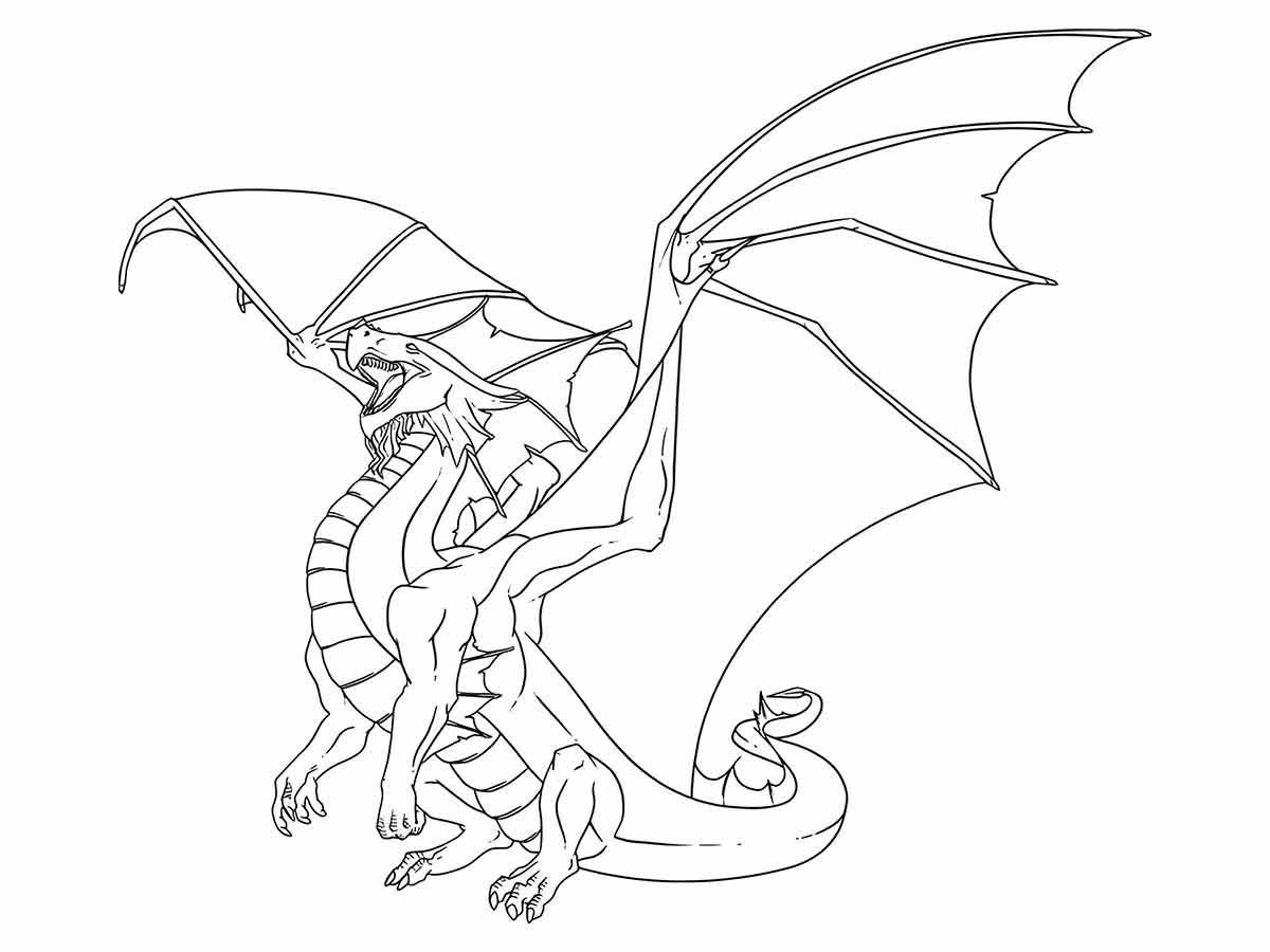 Dragon coloring page (30)