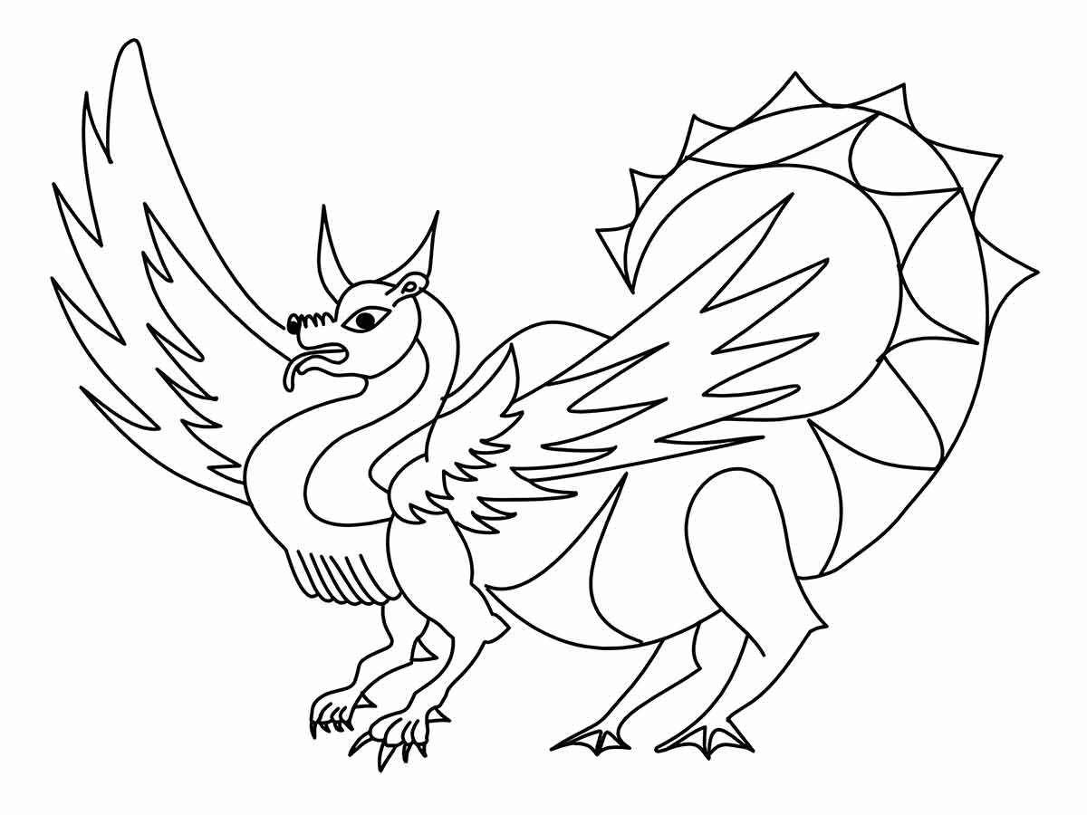 Dragon coloring page (4)