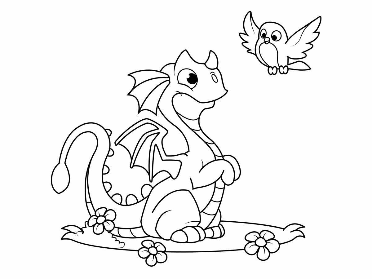 Dragon coloring page (7)