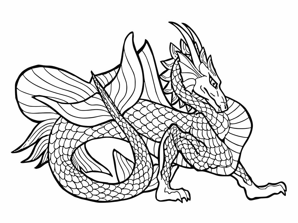 Dragon coloring page (8)