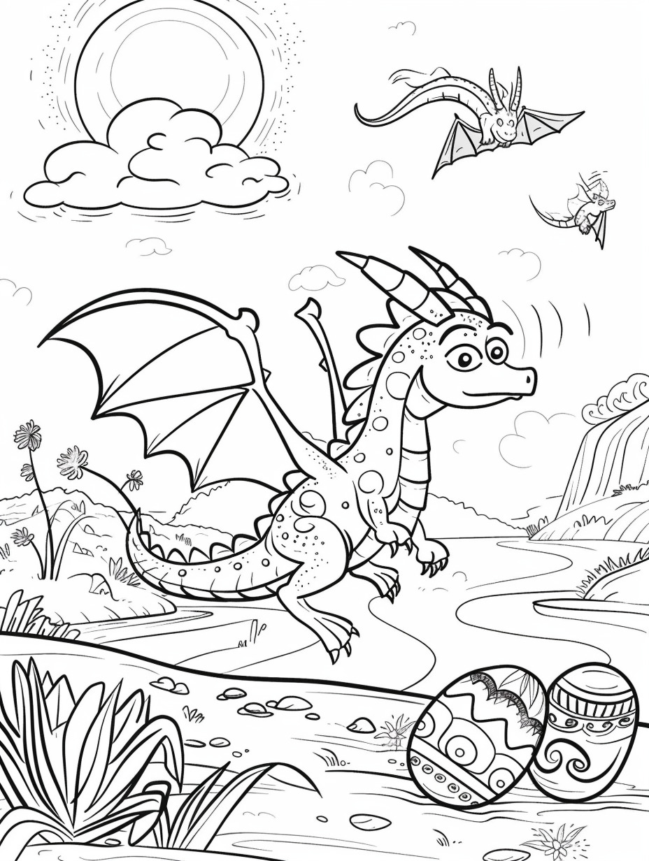 Dragons coloring page (11)