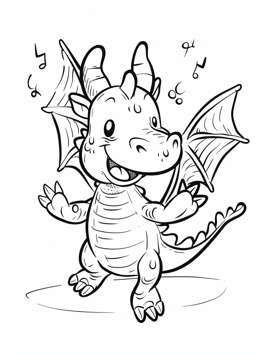 Dragons coloring page (2)