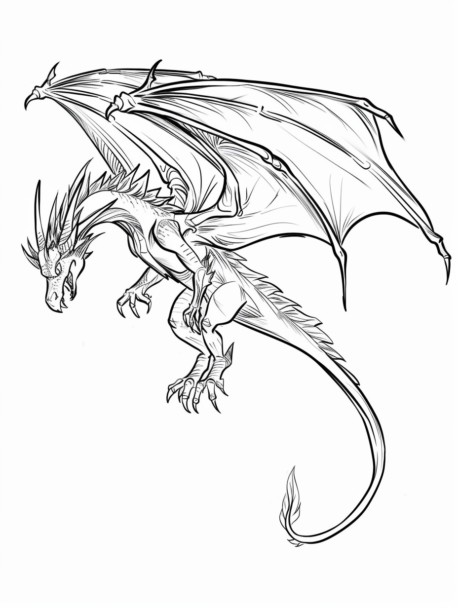 Dragons coloring page (5)