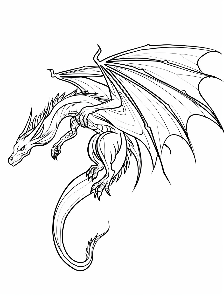 Dragons coloring page (6)