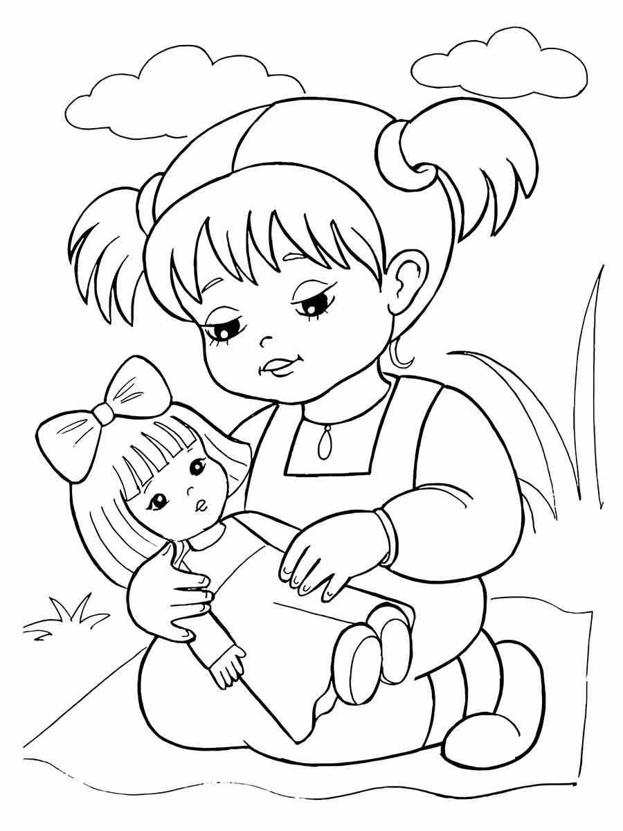 Drawing for girls to color coloring page (23)