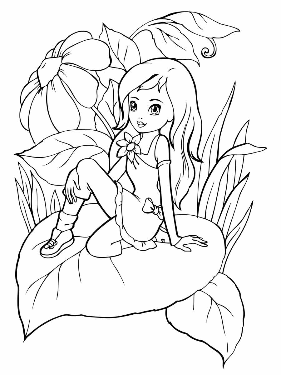 Drawing for girls to color coloring page (36)