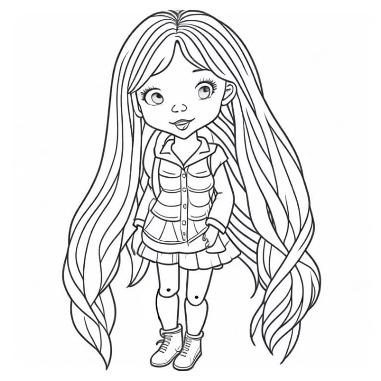 Drawing for girls to color coloring page (5)