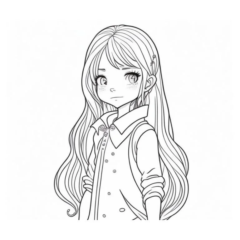 Drawing for girls to color coloring page (6)