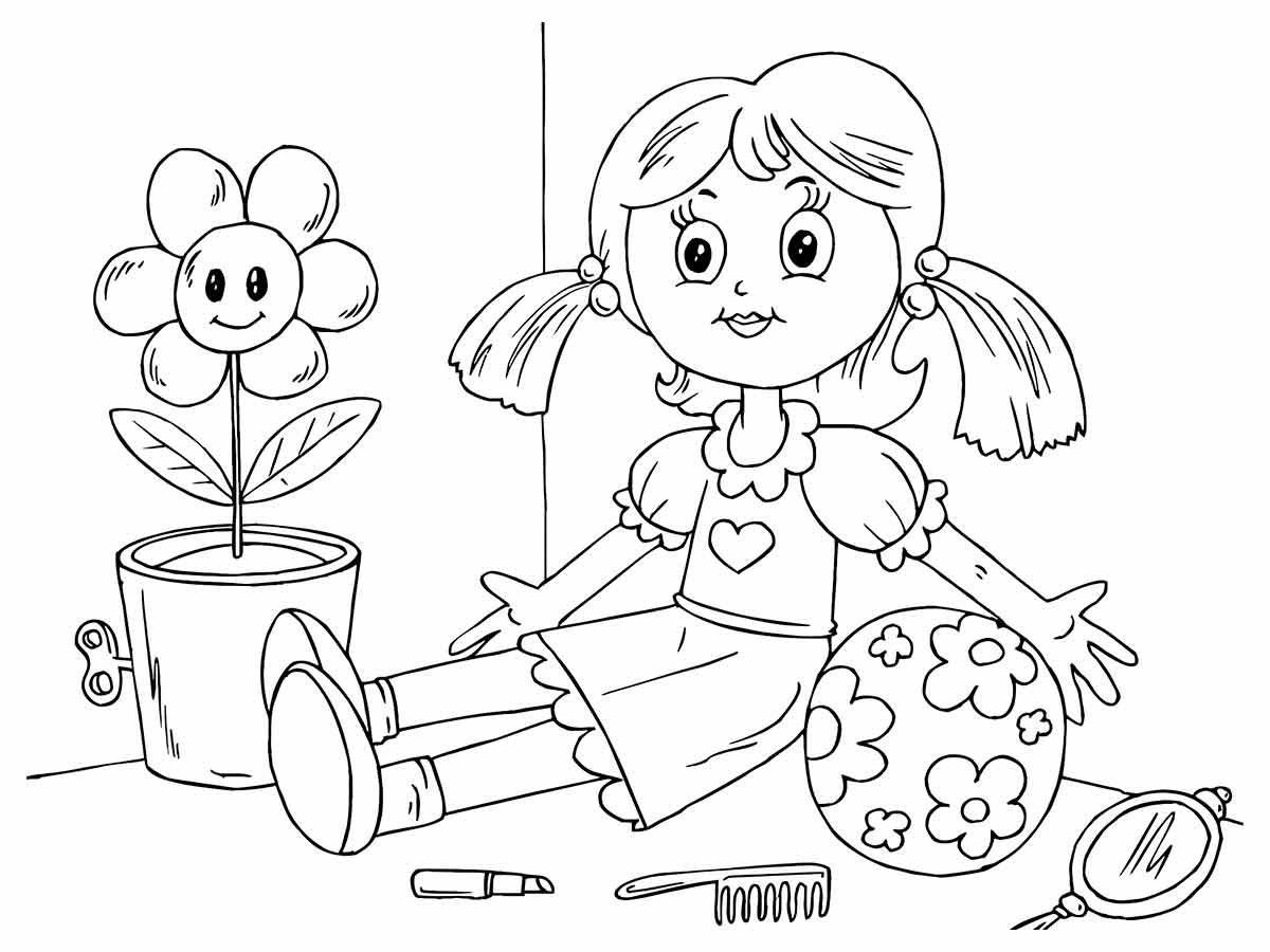 Drawing for girls to color coloring page (61)