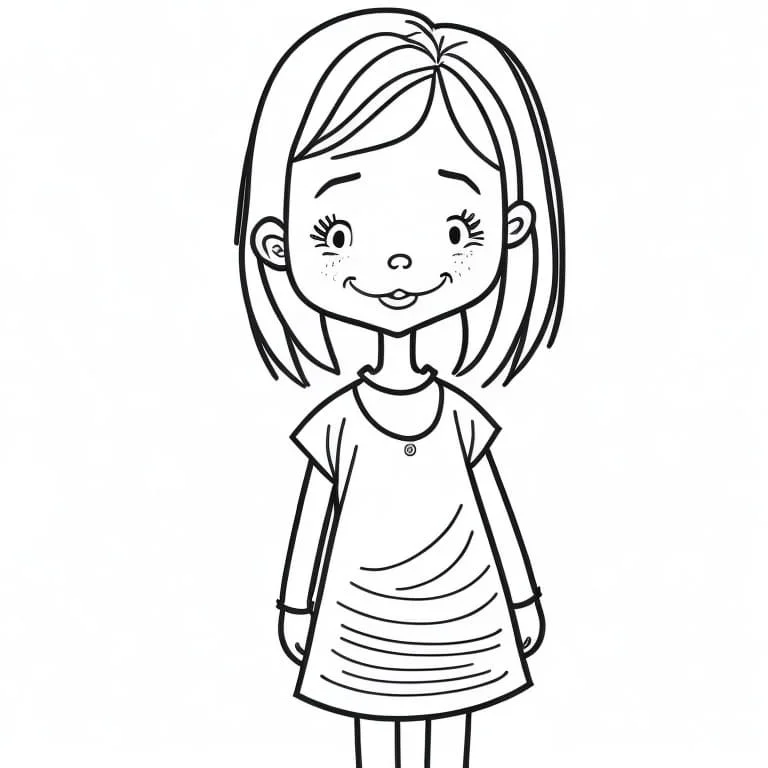 Drawing for girls to color coloring page (7)