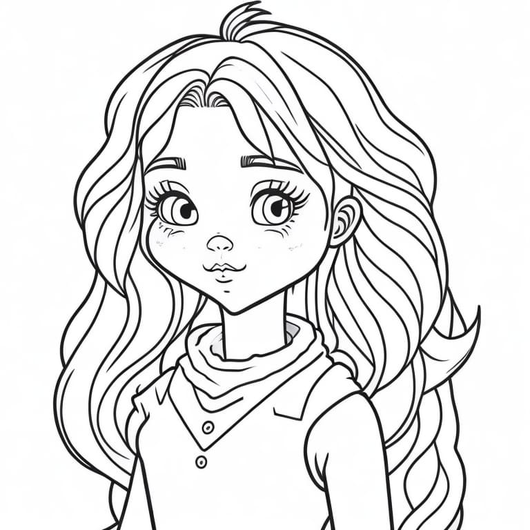 Drawing for girls to color coloring page (80)