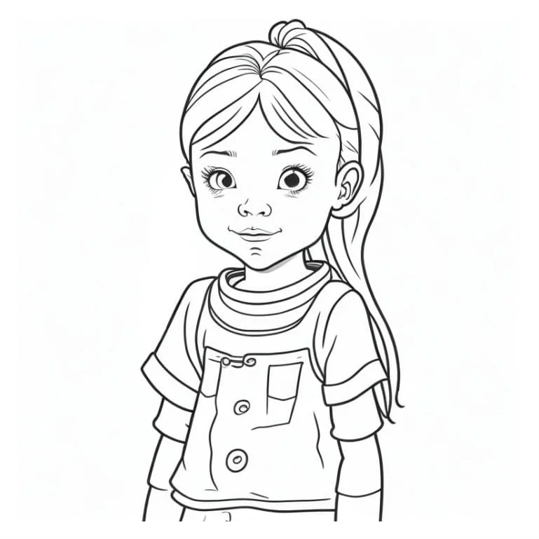 Drawing for girls to color coloring page (9)