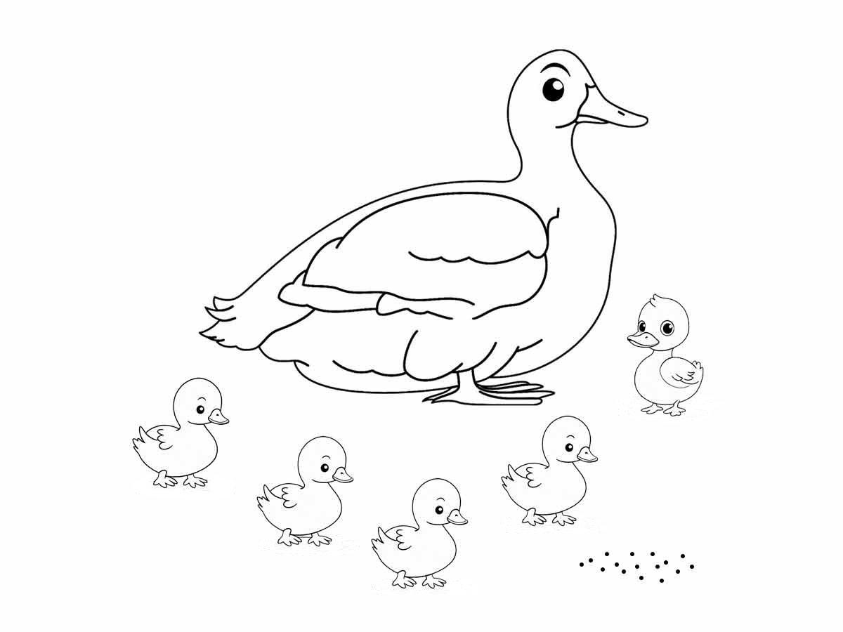 Duck coloring page (30)