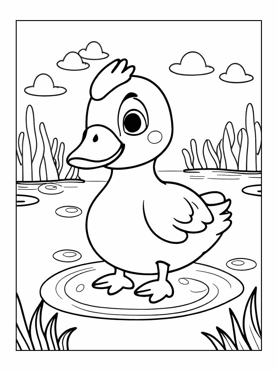 Duck coloring page (7)