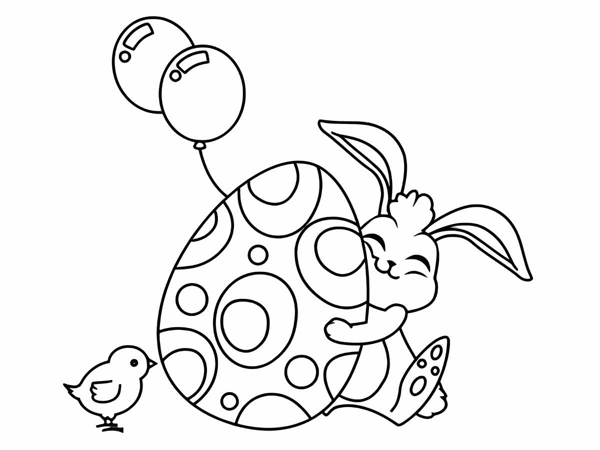 Easter bunny coloring page (14)