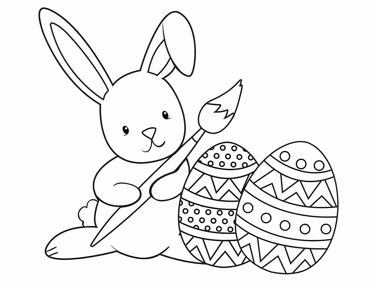 Easter bunny coloring page (30)