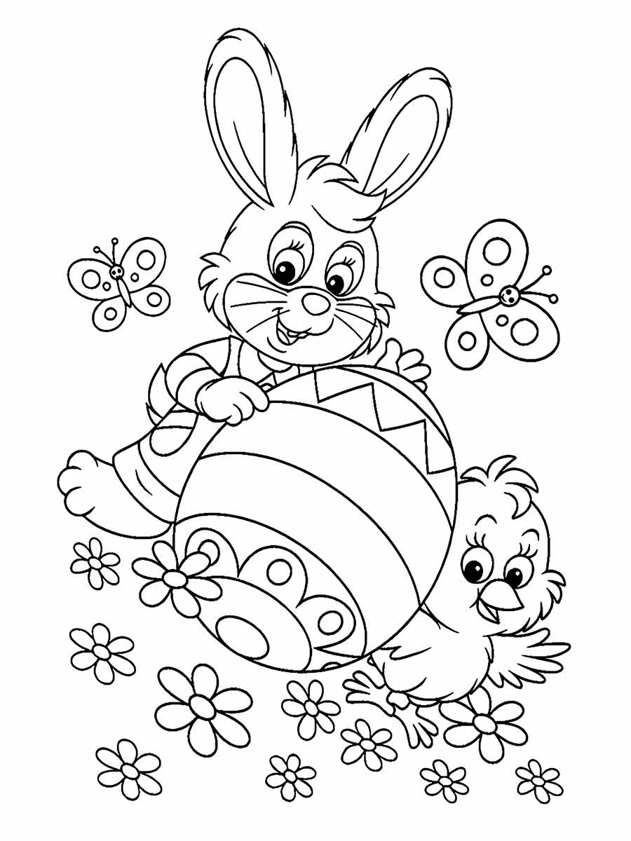 Easter bunny coloring page (45)