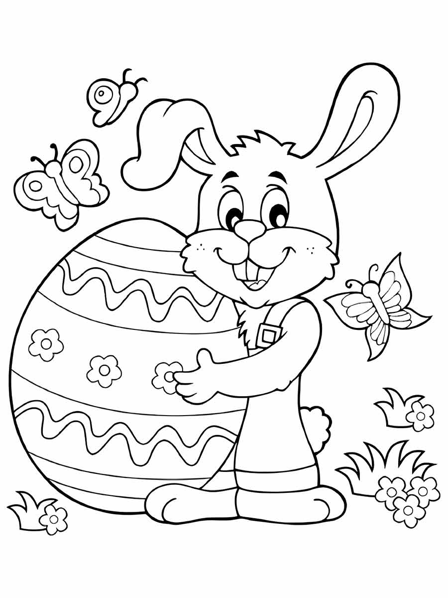 Easter bunny coloring page (5)