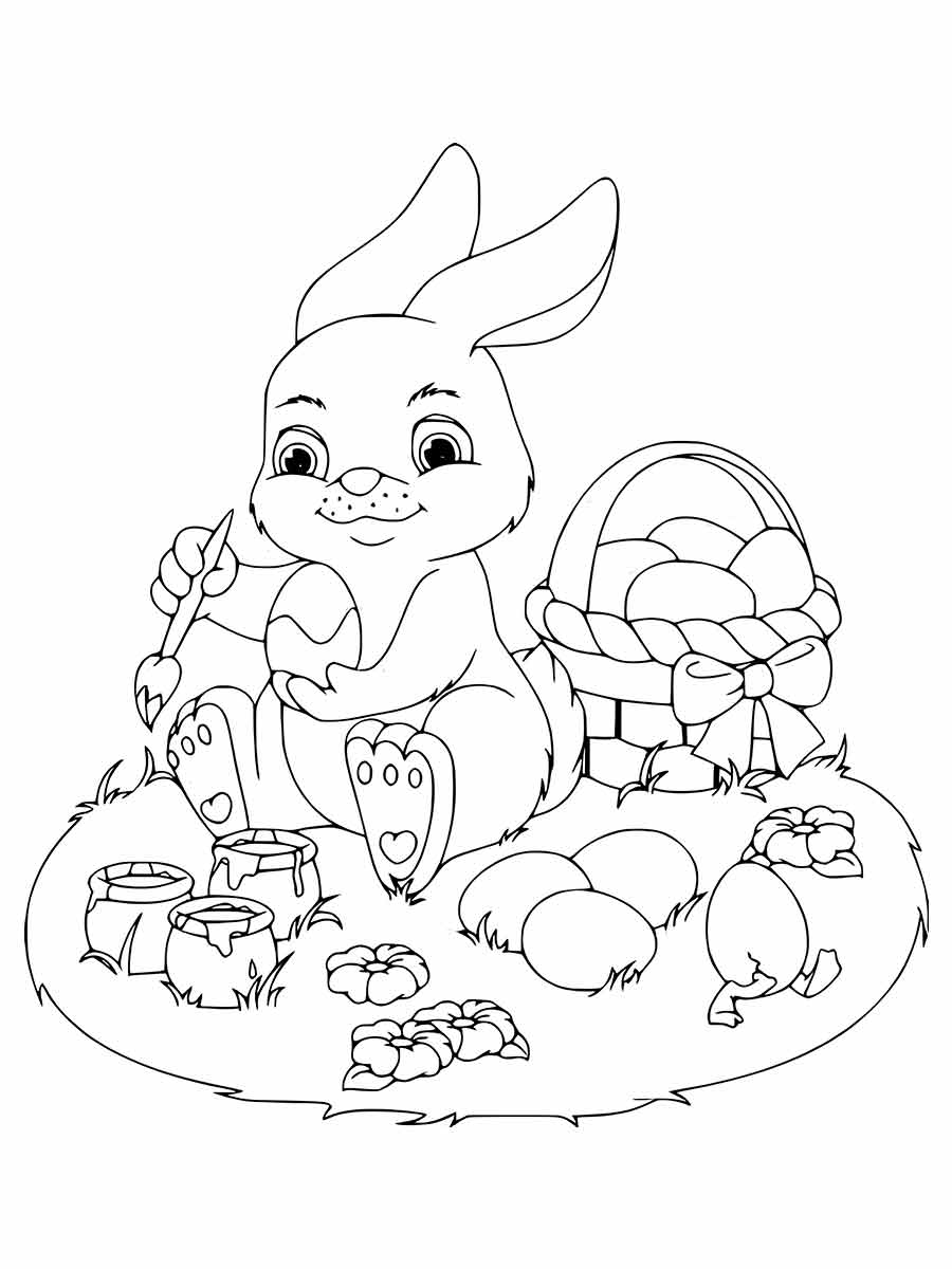 Easter bunny coloring page (7)