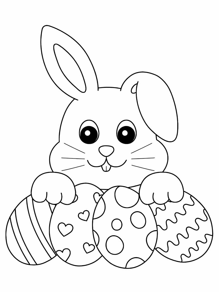 Easter bunny coloring page (75)