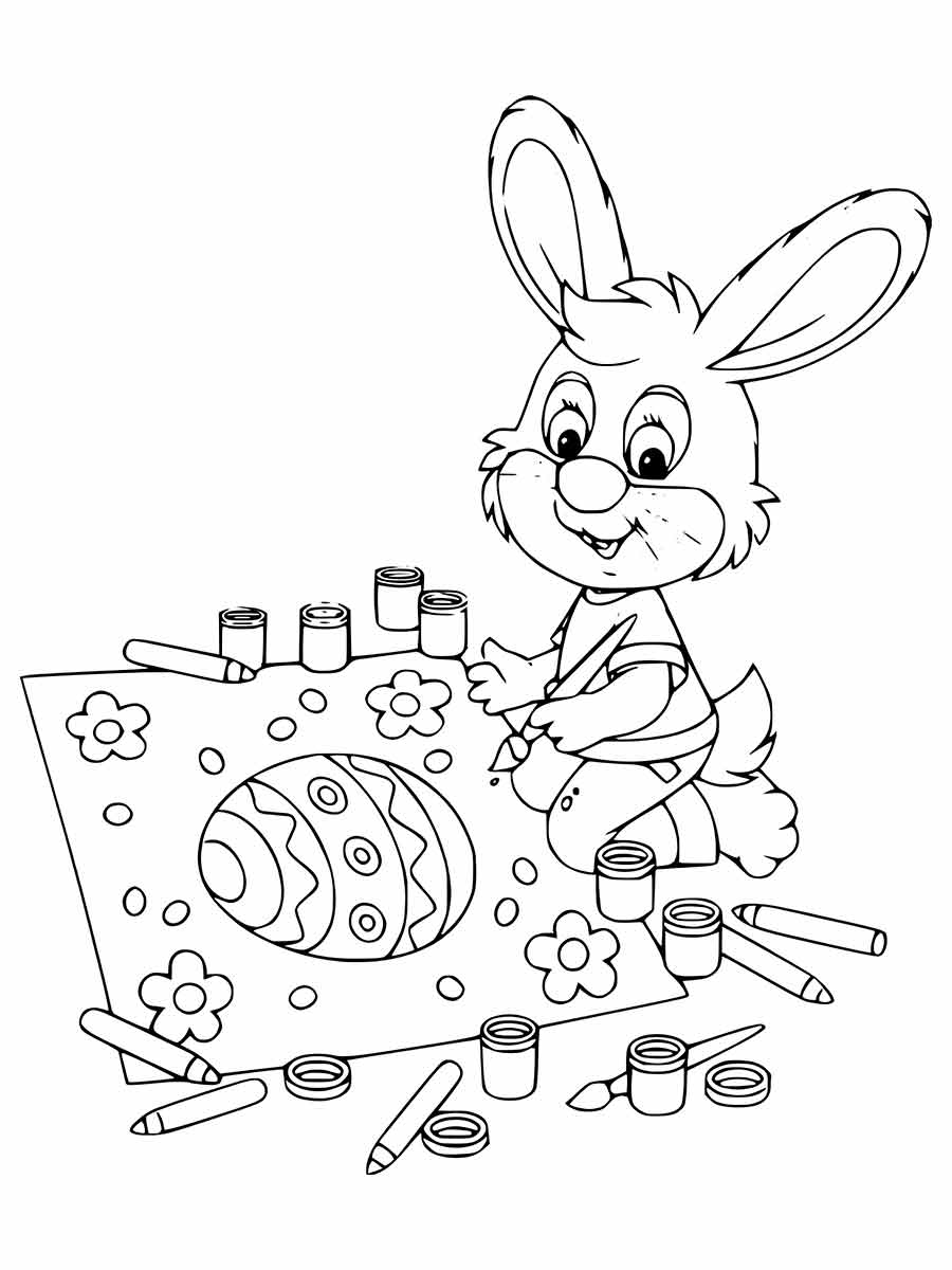 Easter bunny coloring page (8)