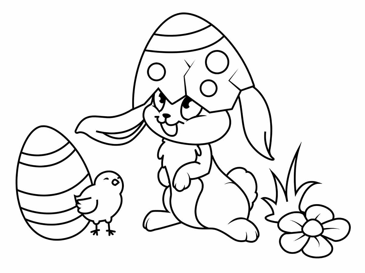 Easter bunny coloring page (87)