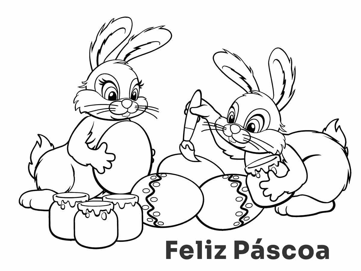 Easter bunny coloring page (91)