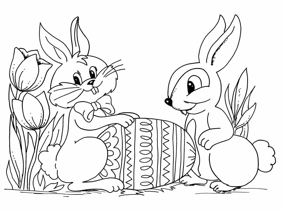 Easter bunny coloring page (92)