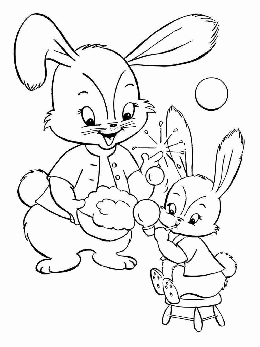 Easter bunny coloring page (93)