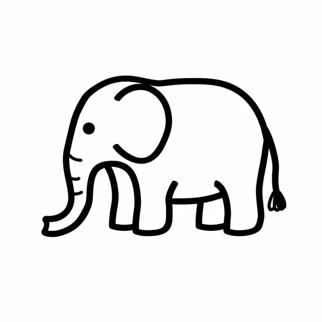 Elephant coloring page (10)