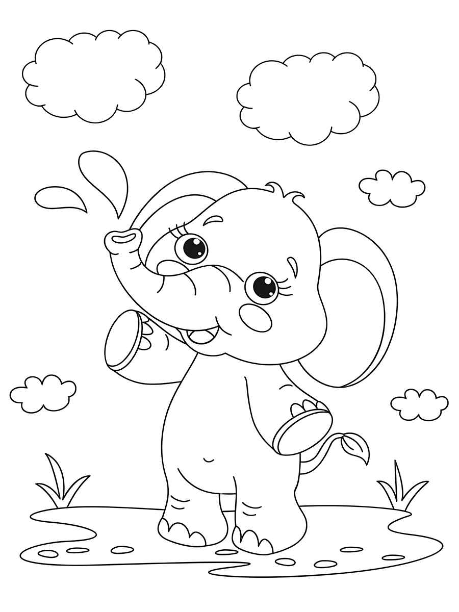 Elephant coloring page (11)