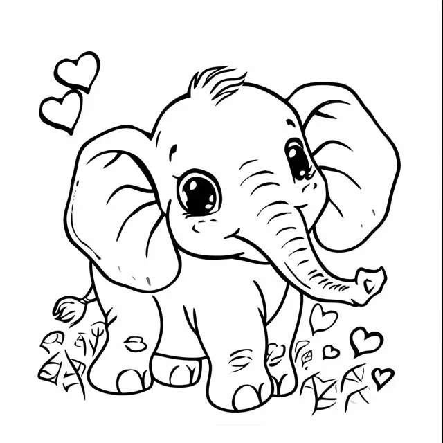 Elephant coloring page (11)