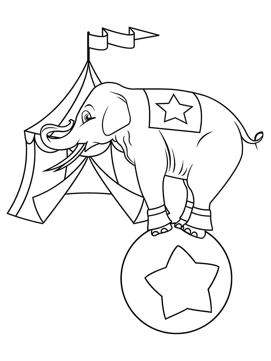 Elephant coloring page (12)