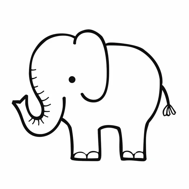 Elephant coloring page (12)