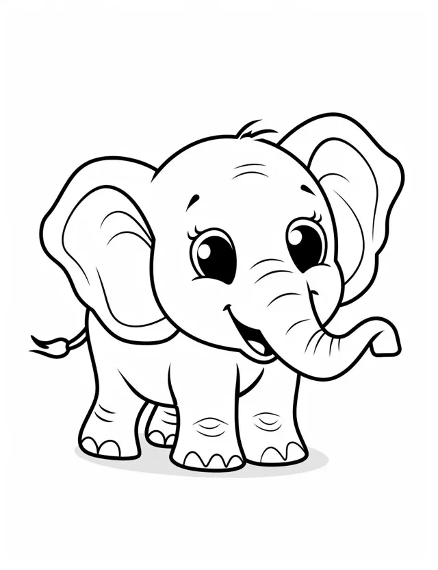 Elephant coloring page (13)