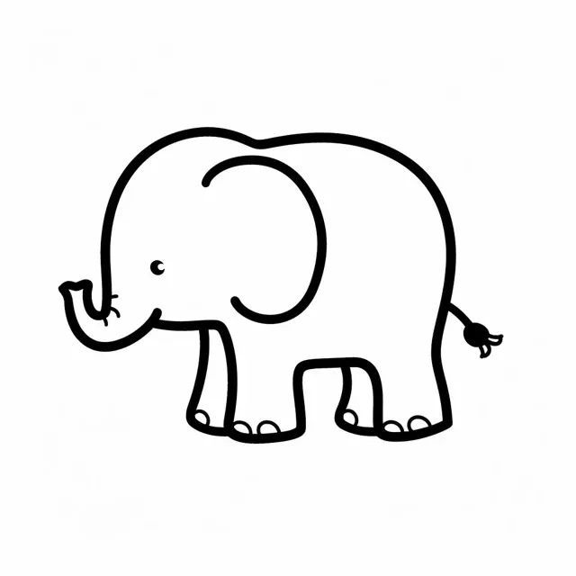 Elephant coloring page (14)