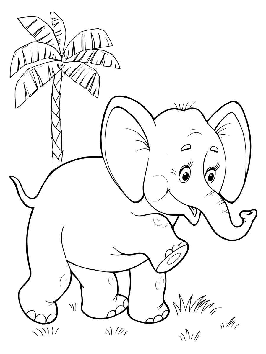 Elephant coloring page (15)