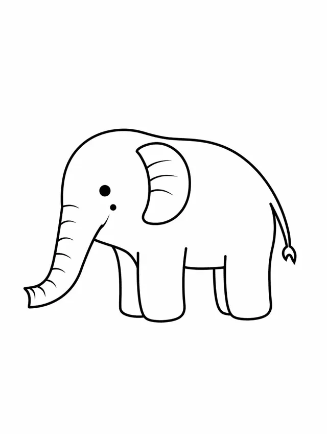 Elephant coloring page (16)