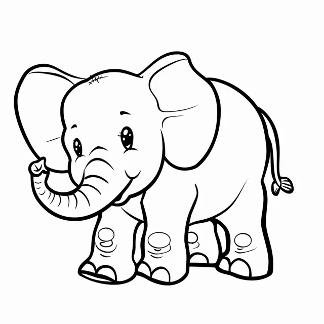 Elephant coloring page (17)