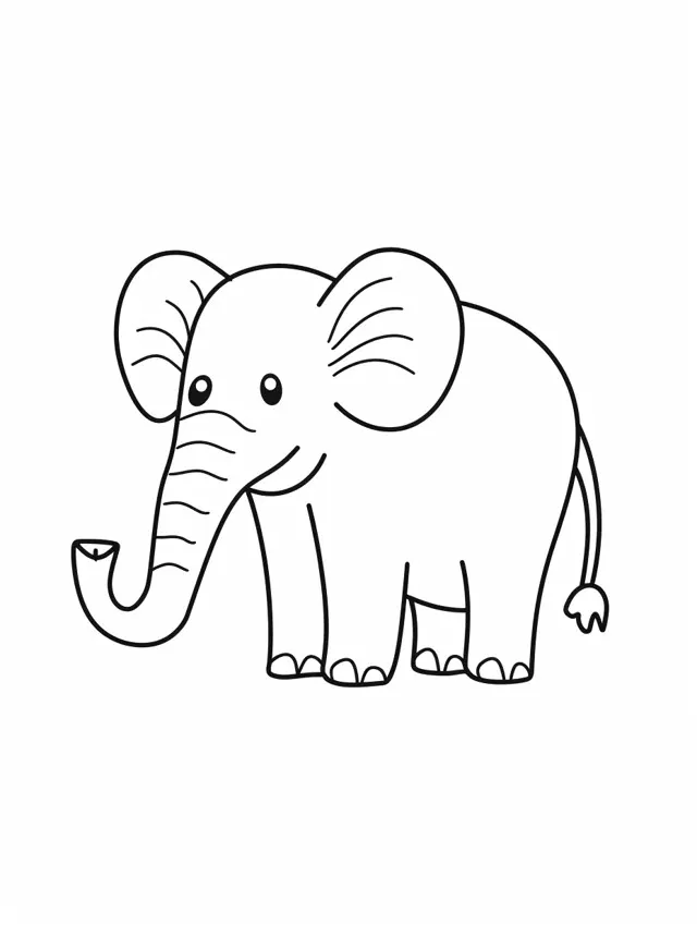 Elephant coloring page (18)