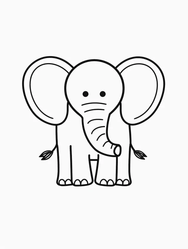 Elephant coloring page (19)