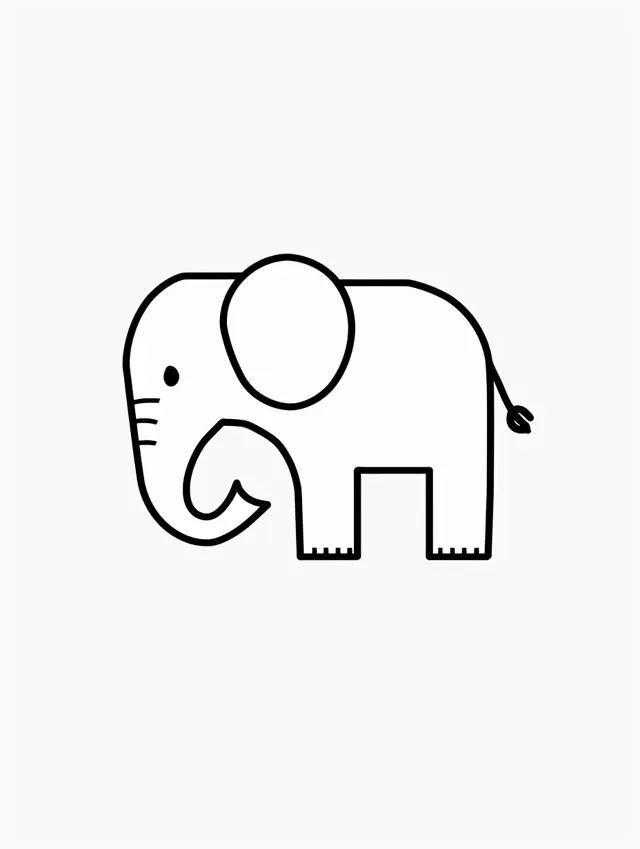 Elephant coloring page (20)