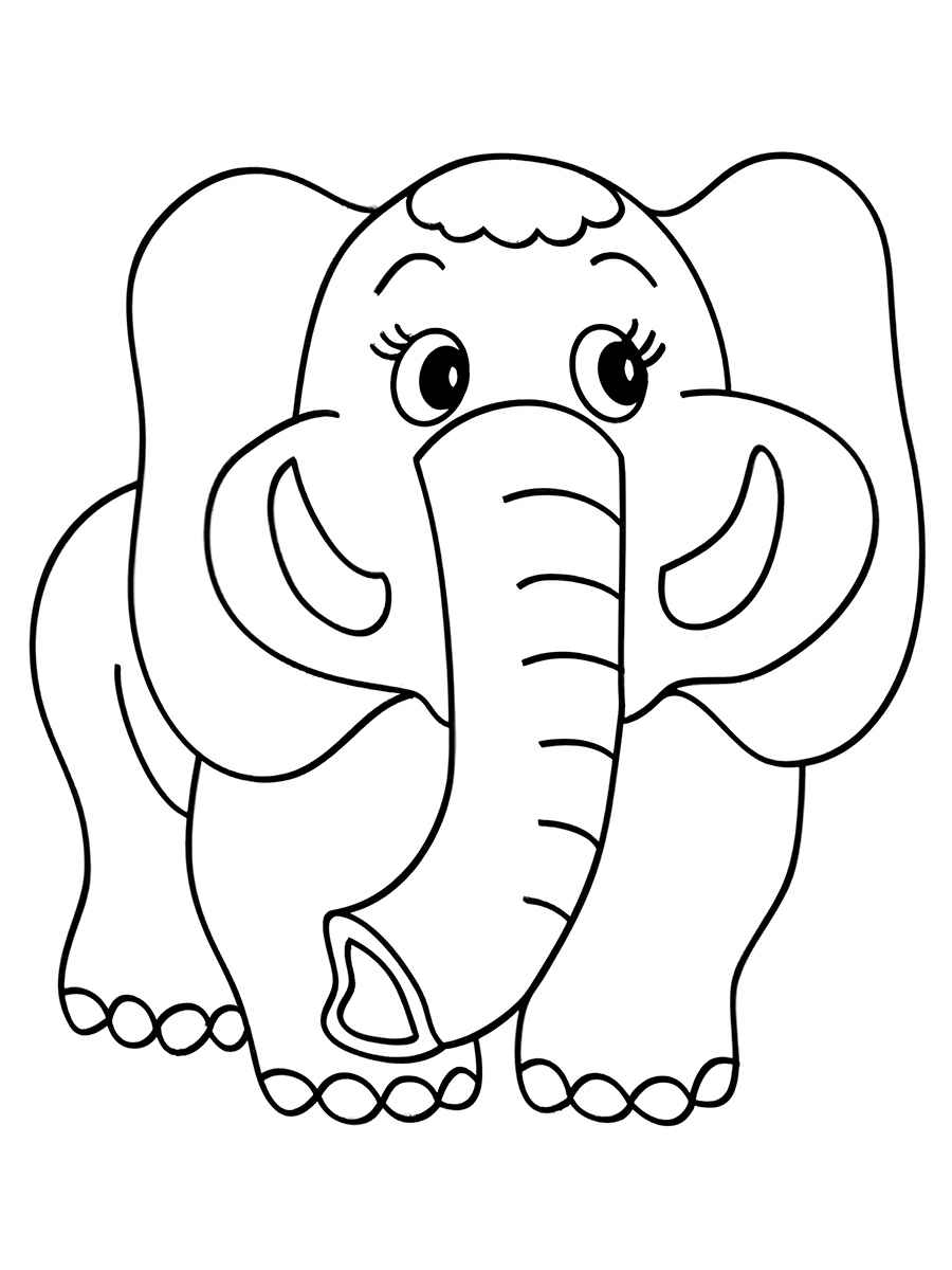 Elephant coloring page (23)