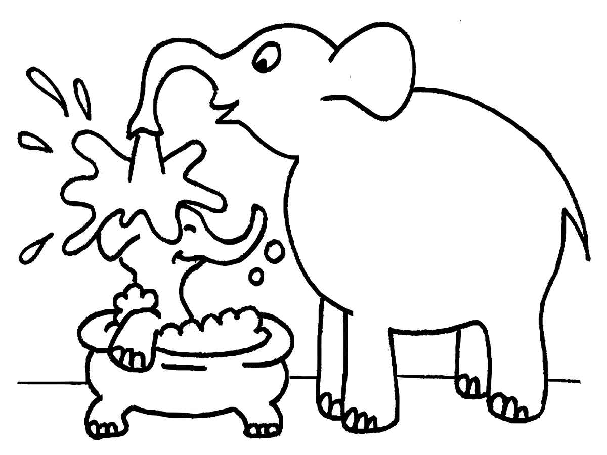 Elephant coloring page (26)